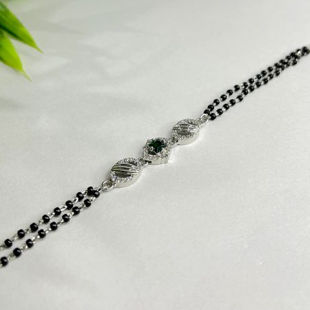 Handcrafted 92.5 Sterling Silver Stylish Dual Layer Bracelets